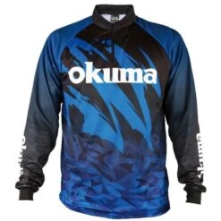 TEE SHIRT MANCHES LONGUES HOMME OKUMA TOURNAMENT JERSEY - NOIR/BLEU